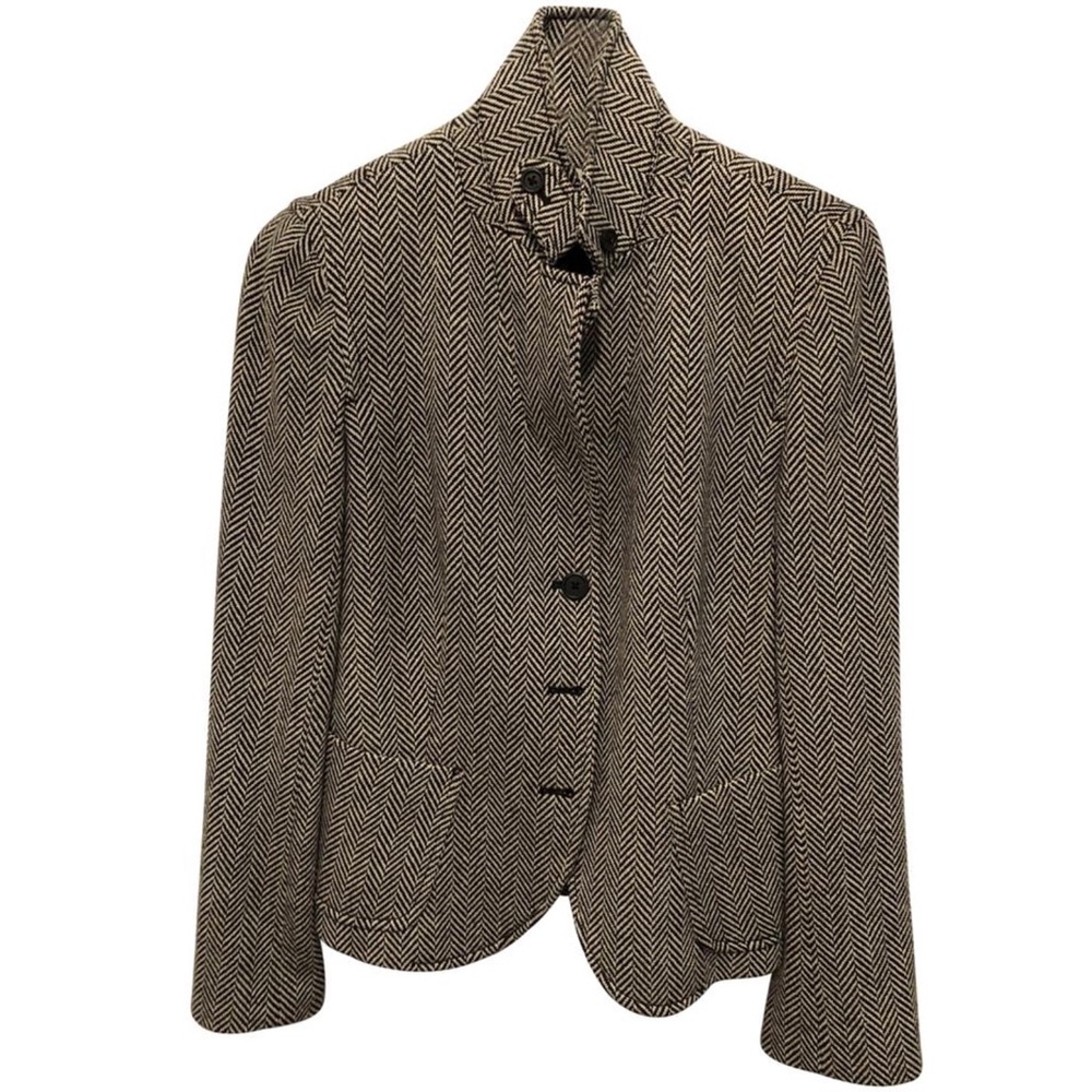 J. Crew Herringbone Black/White Blazer
